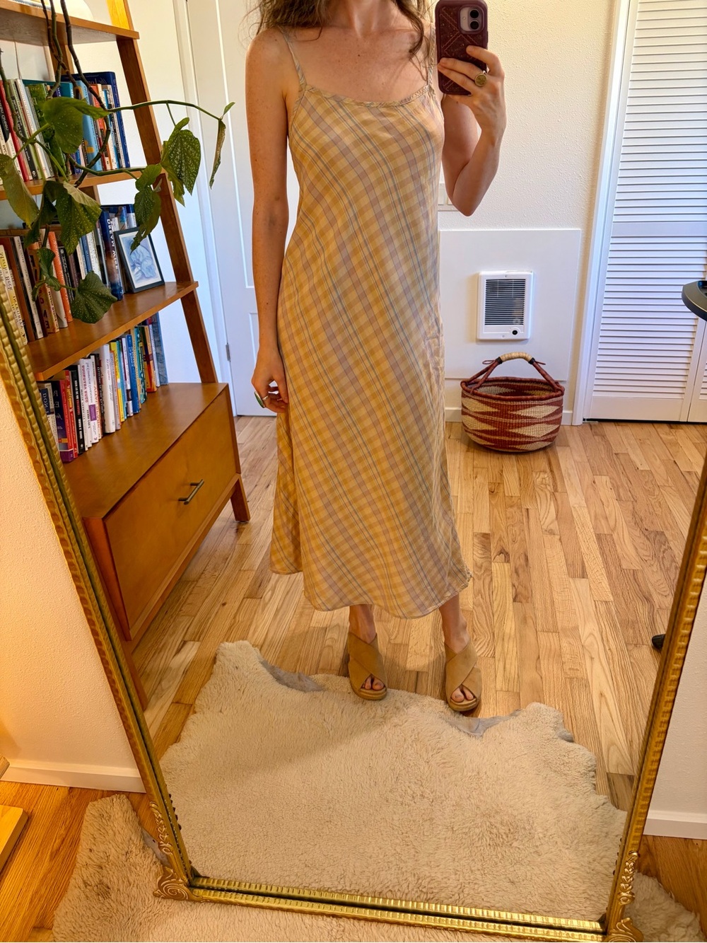 Handmade (by me!) bias cut 100% silk dress